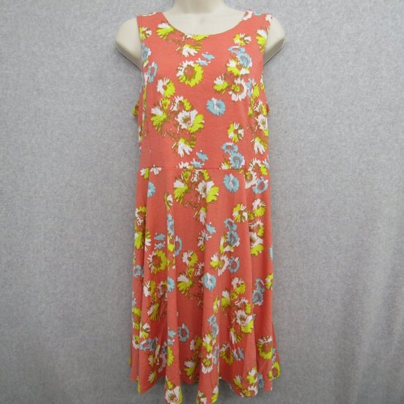 Love Fire Womens Dress Orange Size L Sleeveless Round Neck - Picture 1 of 9